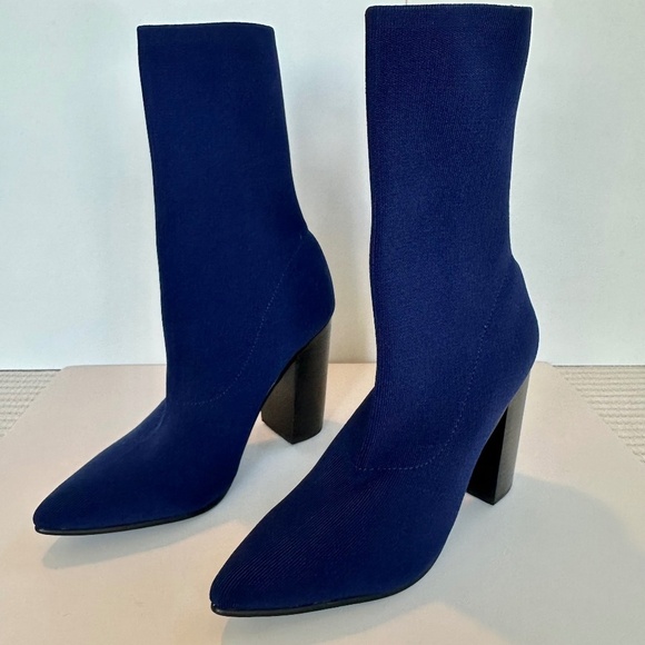 NEW Sol Sana Dannii Knit Stretch Boots in Blue - Picture 8 of 8